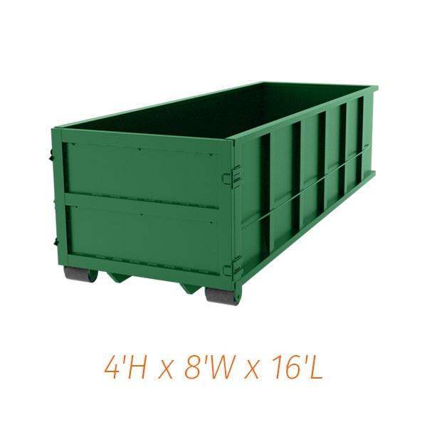 you can easily schedule pickup for your 15-yard dumpster rental by contacting our customer service team